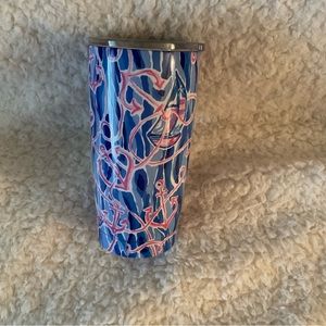 Lilly Pulitzer Travel Tumbler in Skim Blue Reel Nauti